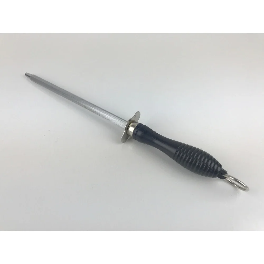 Unbranded Knife Sharpening Honing Steel Rod‎ Kitchen Black Composite Handle